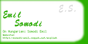 emil somodi business card
